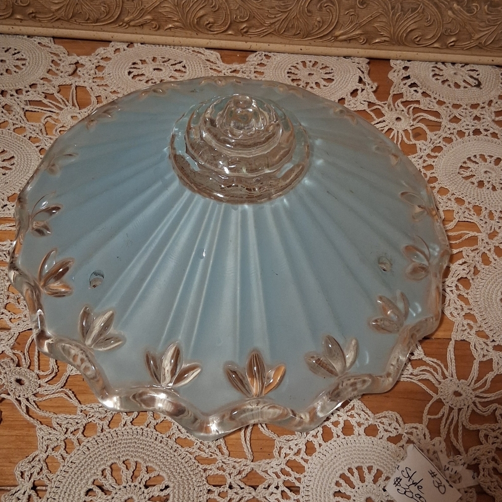 Light Blue Glass Ceiling Light Fixture